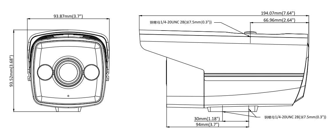 DS-2XD8T86E/MD-LS(8mm)產(chǎn)品尺寸