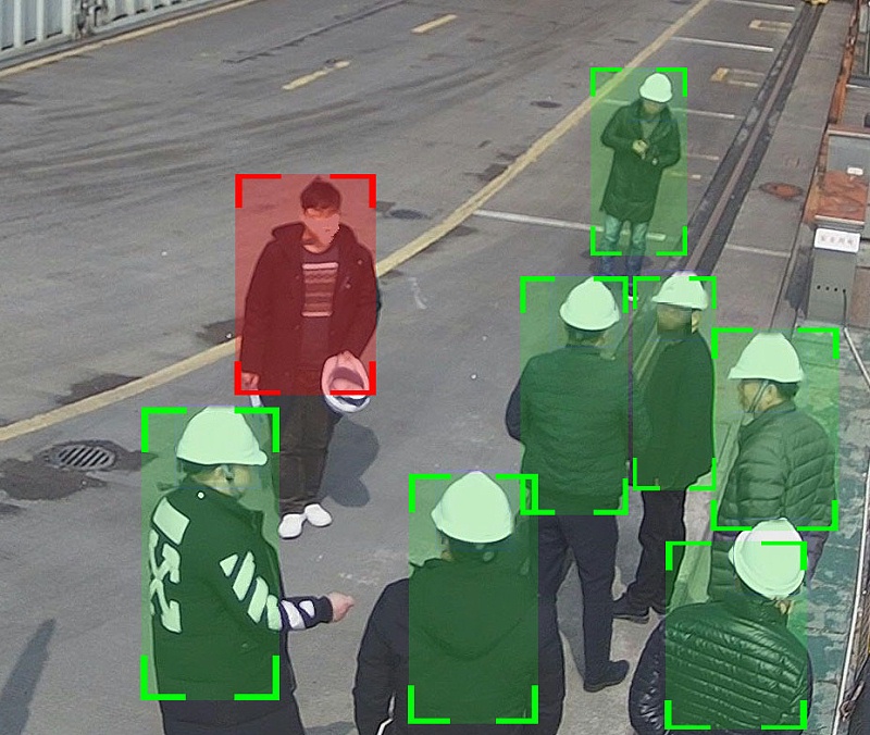 安全帽識別應(yīng)用效果
